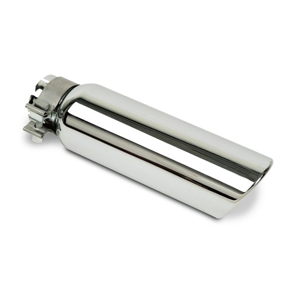 Go Rhino 4IN OD X 10IN FOR 3IN INLET CHROMED STAINLESS STEEL CLAMP STYLE EXHAUST TIP GRT3410